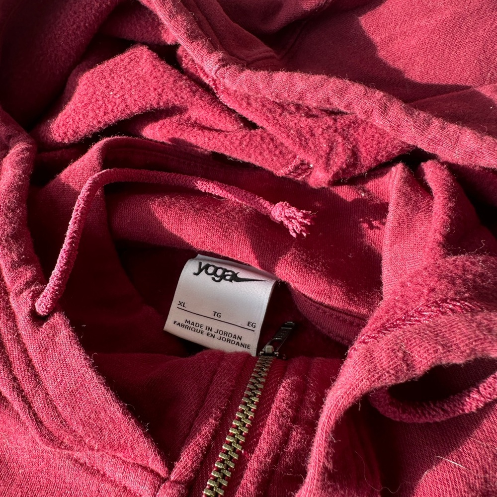 Nike yoga Burgundy Zip-Up Hoodie - Picture 2 of 3